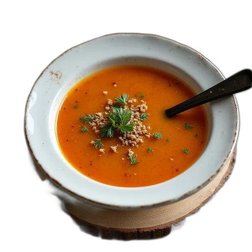 food, photorealistic, bowl, soup transparent PNG cut-out