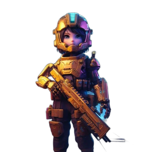 weapon, robot, staff, concept art transparent PNG cut-out