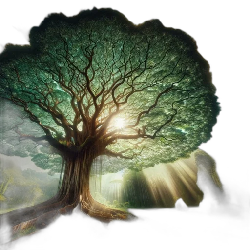 tree, crown, photorealistic, concept art transparent PNG cut-out