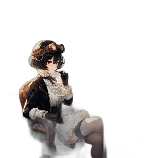 dress, jacket, staff, hat transparent PNG cut-out