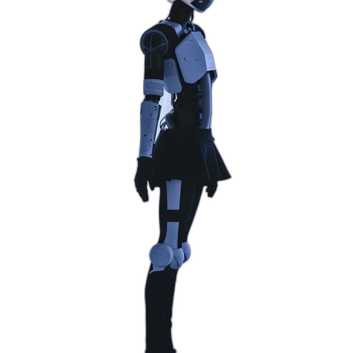 robot, staff, dress, sword transparent PNG cut-out