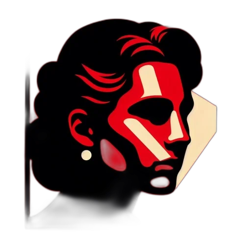 face, mask, hair, pixel art transparent PNG cut-out