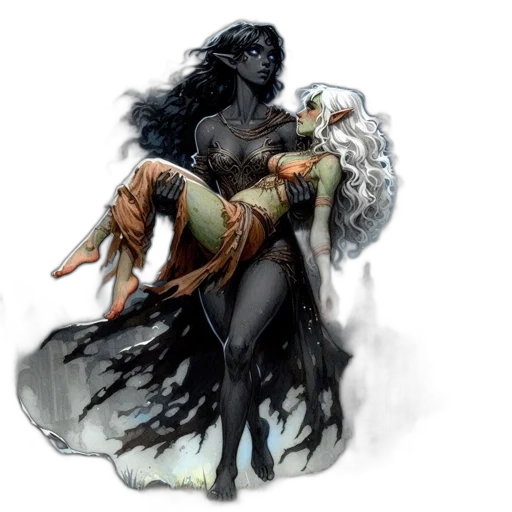 fantasy art, concept art, comic book art, pixel art transparent PNG cut-out