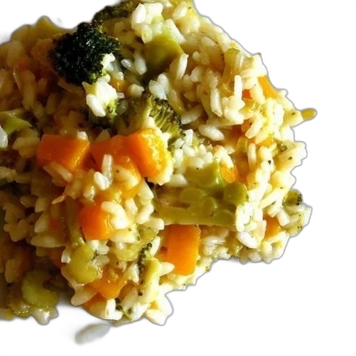 food, plate, rice, broccoli transparent PNG cut-out
