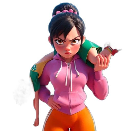 jacket, face, weapon, staff transparent PNG cut-out