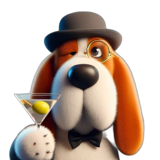 staff, animal, cartoon, 3d render transparent PNG cut-out