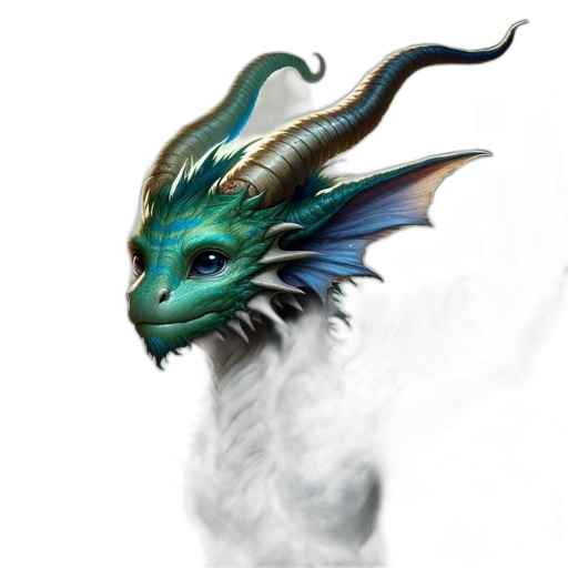 dragon, staff, mask, creature transparent PNG cut-out