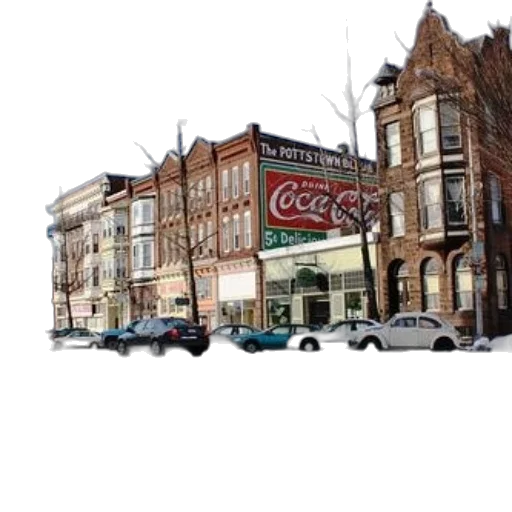 building, photorealistic, concept art, city street transparent PNG cut-out