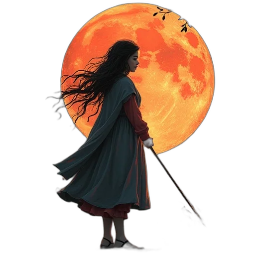 staff, sword, dress, dragon transparent PNG cut-out