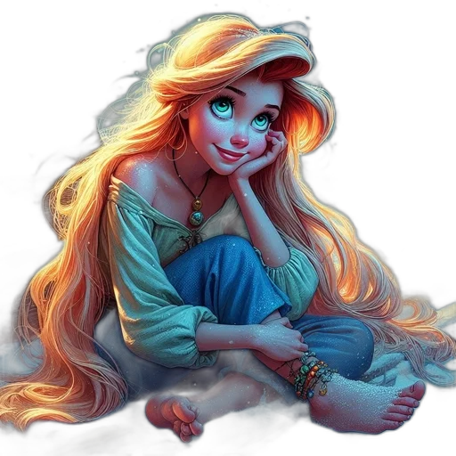face, fantasy art, concept art, cartoon transparent PNG cut-out