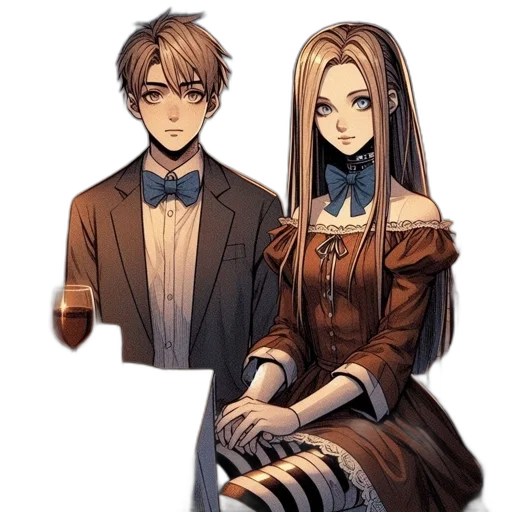 dress, staff, anime, pixel art transparent PNG cut-out