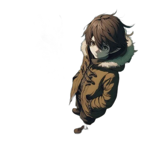jacket, staff, mask, weapon transparent PNG cut-out