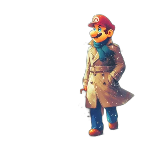 jacket, staff, animal, hat transparent PNG cut-out
