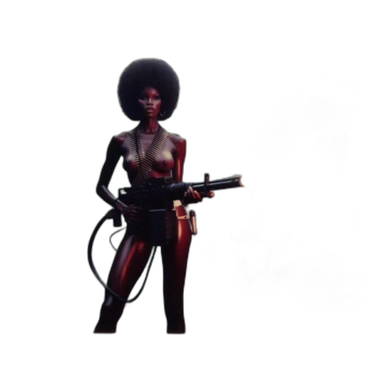 staff, weapon, robot, hair transparent PNG cut-out