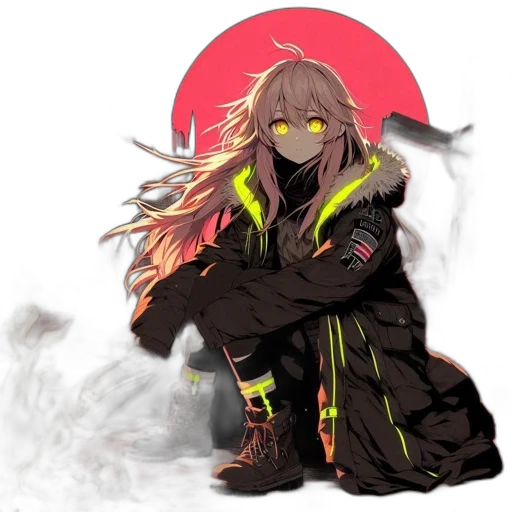 jacket, staff, dragon, weapon transparent PNG cut-out
