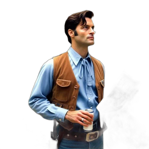 jacket, staff, robot, concept art transparent PNG cut-out