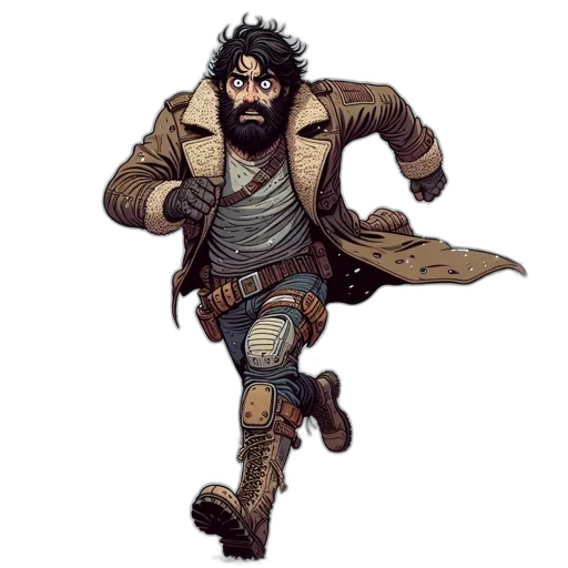 jacket, comic book art, concept art, fantasy art transparent PNG cut-out