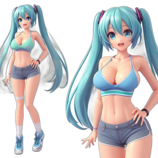 3d render, anime, concept art, cartoon transparent PNG cut-out