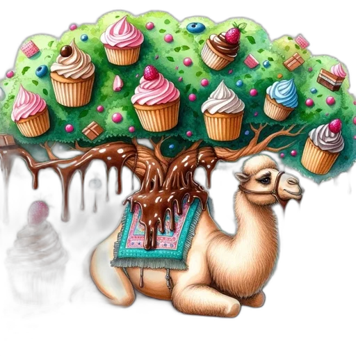 tree, food, concept art, fantasy art transparent PNG cut-out