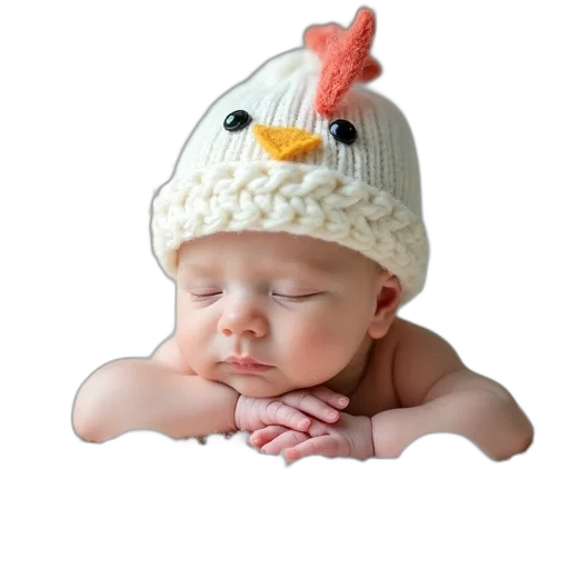 hat, photorealistic, little, newborn transparent PNG cut-out
