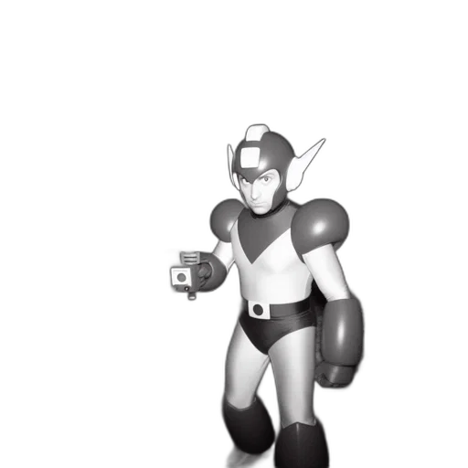 robot, mask, creature, staff transparent PNG cut-out