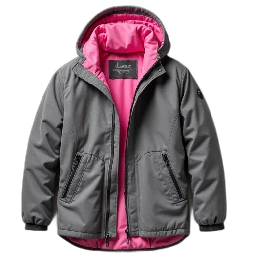 jacket, neon, pastel, gray transparent PNG cut-out