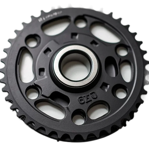 3d render, crank, chain, bearing transparent PNG cut-out