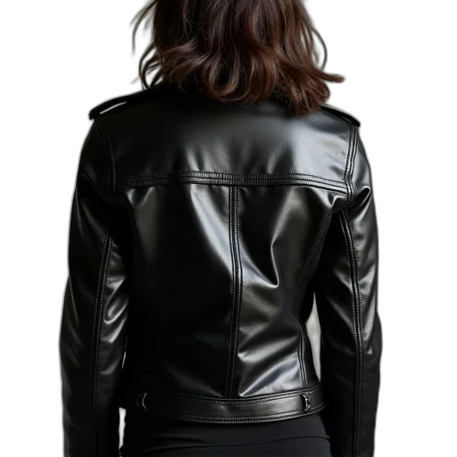 jacket, photorealistic, 3d render, leather transparent PNG cut-out