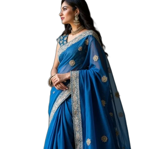 dress, jewelry, blue, graceful transparent PNG cut-out