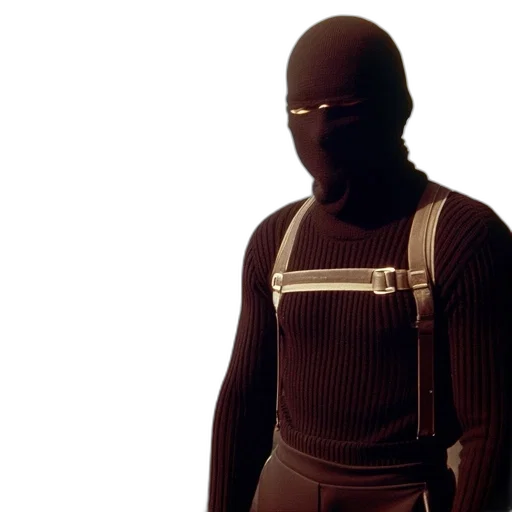 mask, staff, jacket, robot transparent PNG cut-out