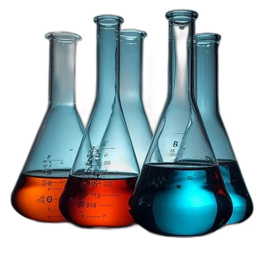 bottle, 3d render, bunch, lab transparent PNG cut-out