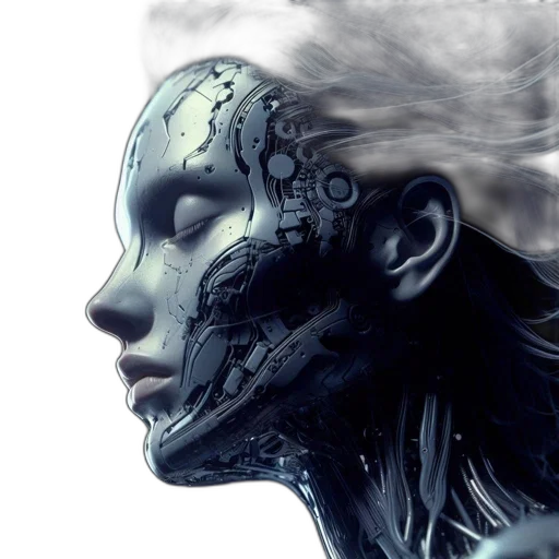 mask, face, robot, creature transparent PNG cut-out