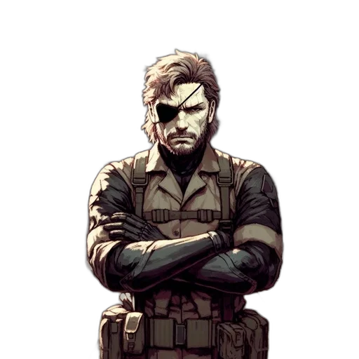 jacket, weapon, face, comic book art transparent PNG cut-out