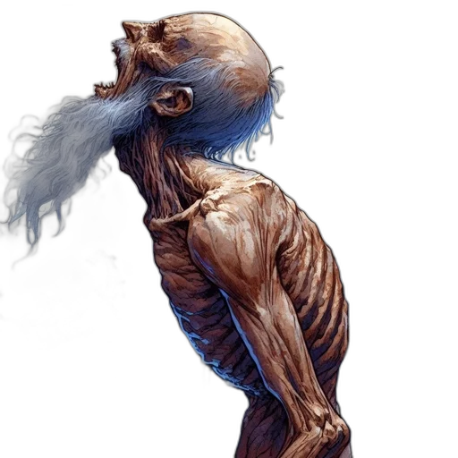 creature, hair, animal, staff transparent PNG cut-out