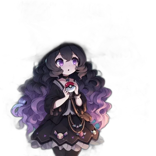staff, dress, creature, hair transparent PNG cut-out