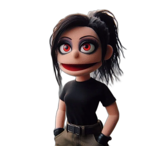 staff, face, creature, 3d render transparent PNG cut-out
