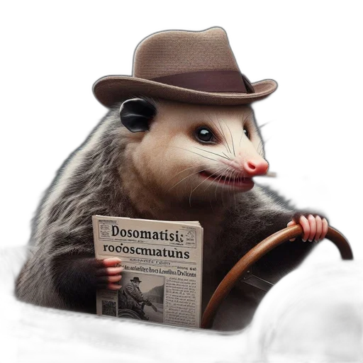 hat, animal, creature, 3d render transparent PNG cut-out