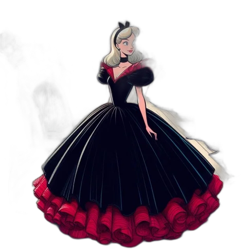 dress, staff, crown, concept art transparent PNG cut-out