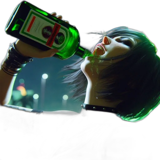 bottle, robot, face, weapon transparent PNG cut-out