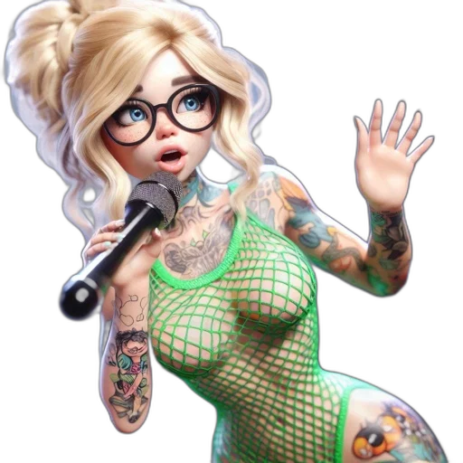 dress, cartoon, comic book art, concept art transparent PNG cut-out