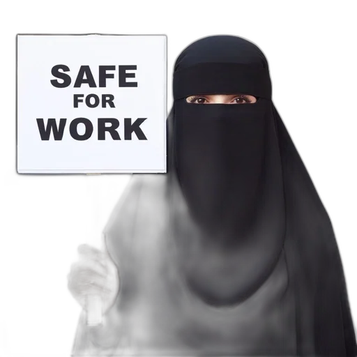 staff, anonymous, woman, burqa transparent PNG cut-out