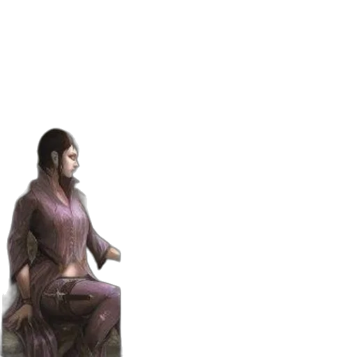 dress, creature, staff, robot transparent PNG cut-out