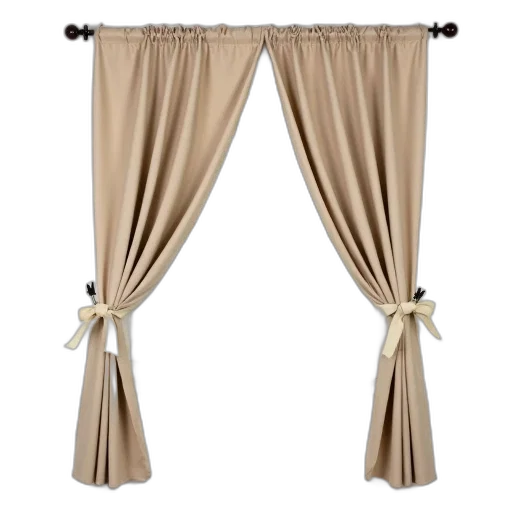furniture, beige, curtain, bow transparent PNG cut-out