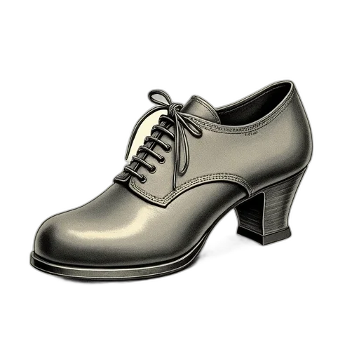 shoes, 3d render, photorealistic, vintage transparent PNG cut-out