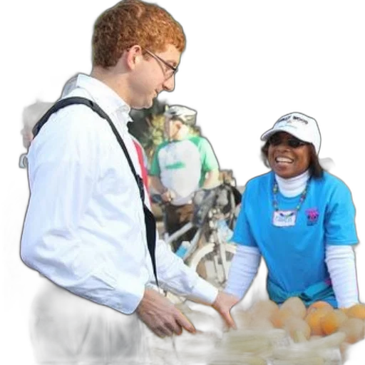 jacket, staff, robot, man transparent PNG cut-out
