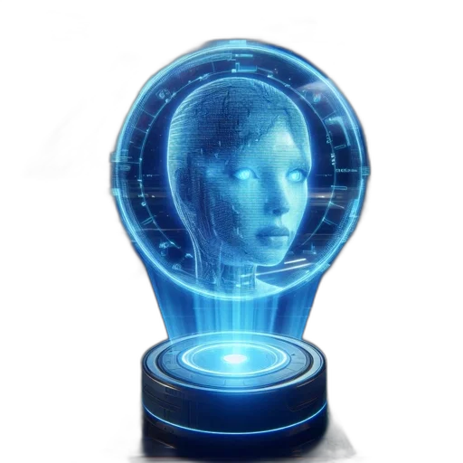 robot, face, 3d render, concept art transparent PNG cut-out