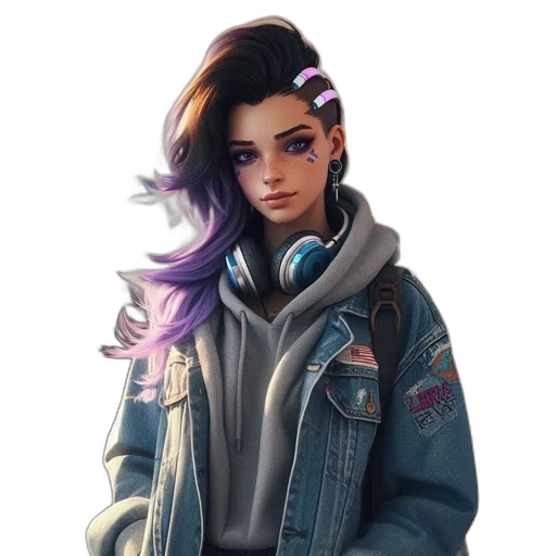 jacket, face, staff, weapon transparent PNG cut-out