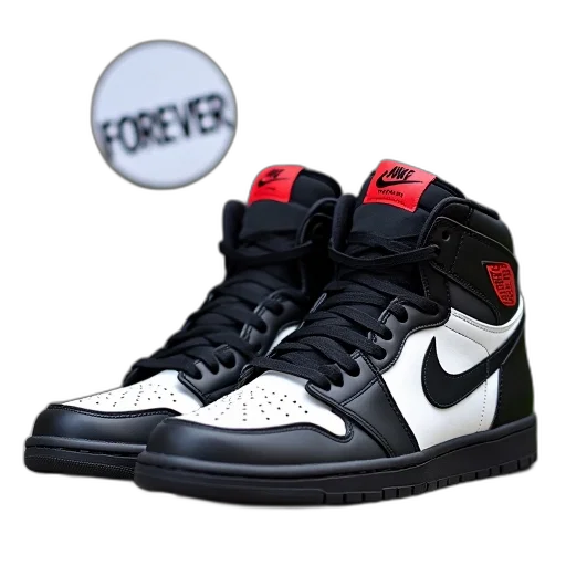shoes, 3d render, pair, black transparent PNG cut-out