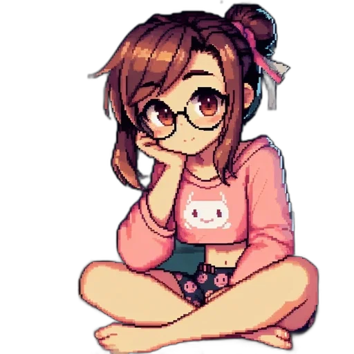 dress, pixel art, anime, cartoon transparent PNG cut-out