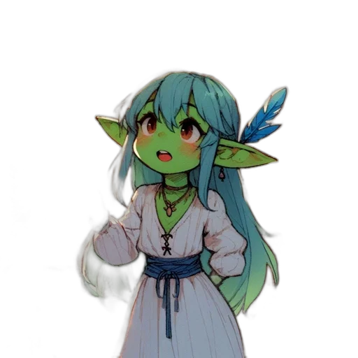 staff, dragon, creature, dress transparent PNG cut-out